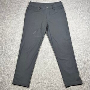 Lululemon Commission Slim-Fit Pant Warpstreme Dark Gray Mens 30 LM5AQHS